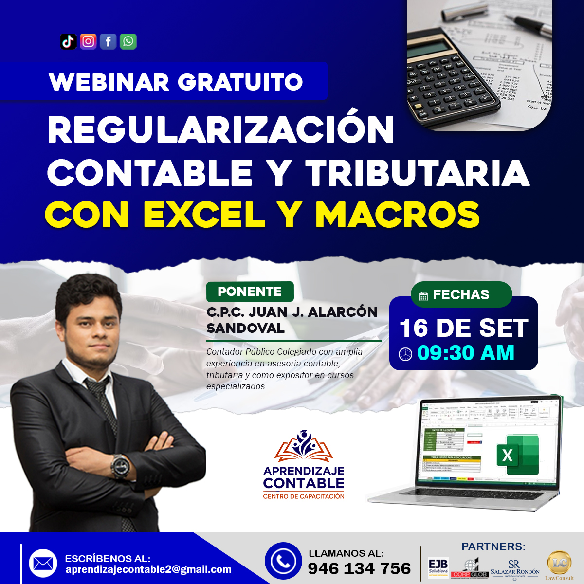 Webinar REGULARIZACIÓN CONTABLE Y TRIBUTARIA CON EXCEL Y MACROS